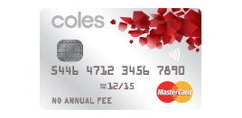 coles no annual fee mastercard