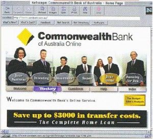 Commonwealth Bank's Original Website Commonwealth Bank's Original Website