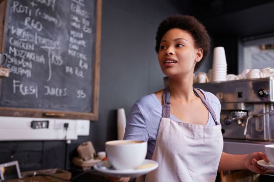 Coffee shop waitress or barista
